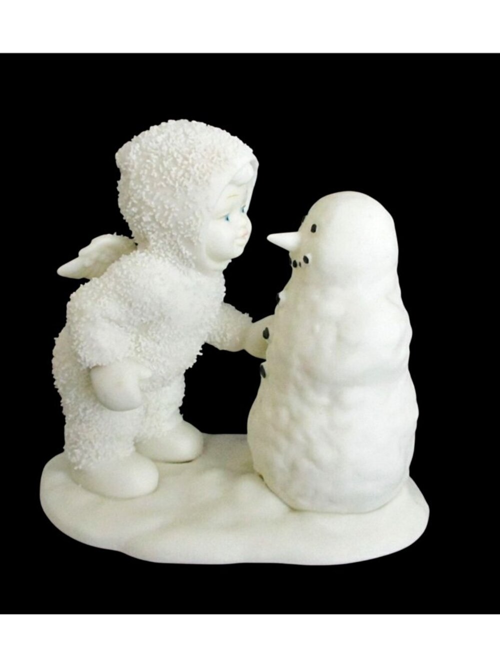 Snowbabies Snowman Figurine By Department 56 1986 Angel Wings Winter Scene Colle